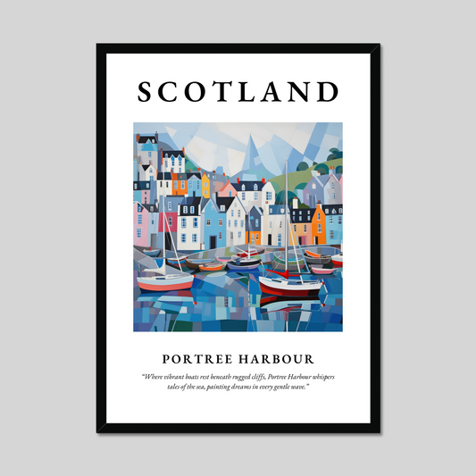 Poster of Portree Harbour, Scotland.