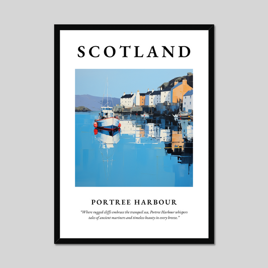 Poster of Portree Harbour, Scotland.