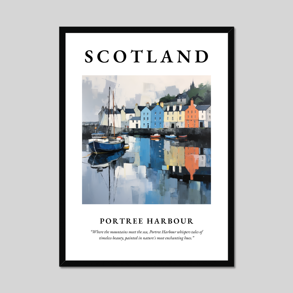 Poster of Portree Harbour, Scotland.