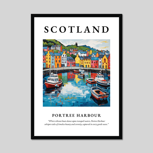 Poster of Portree Harbour, Scotland.