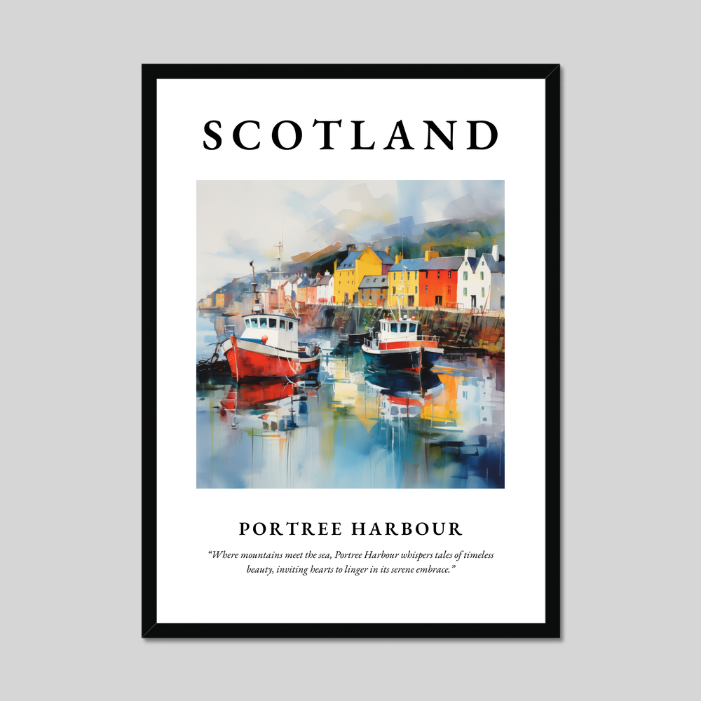 Poster of Portree Harbour, Scotland.