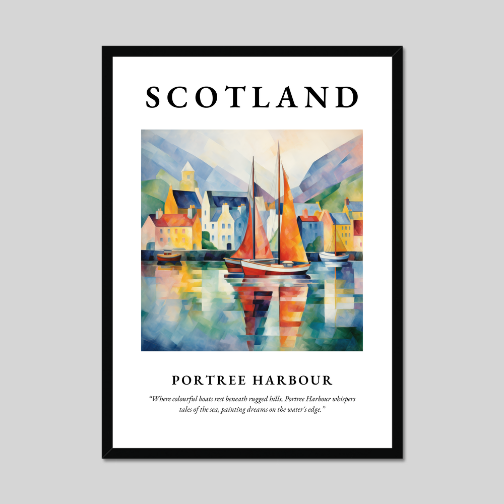 Poster of Portree Harbour, Scotland.