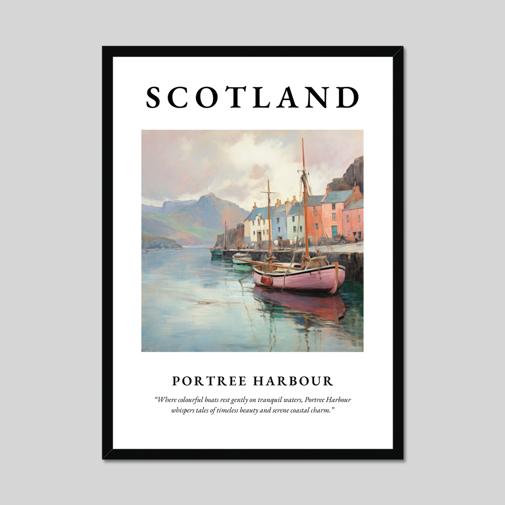 Poster of Portree Harbour, Scotland.