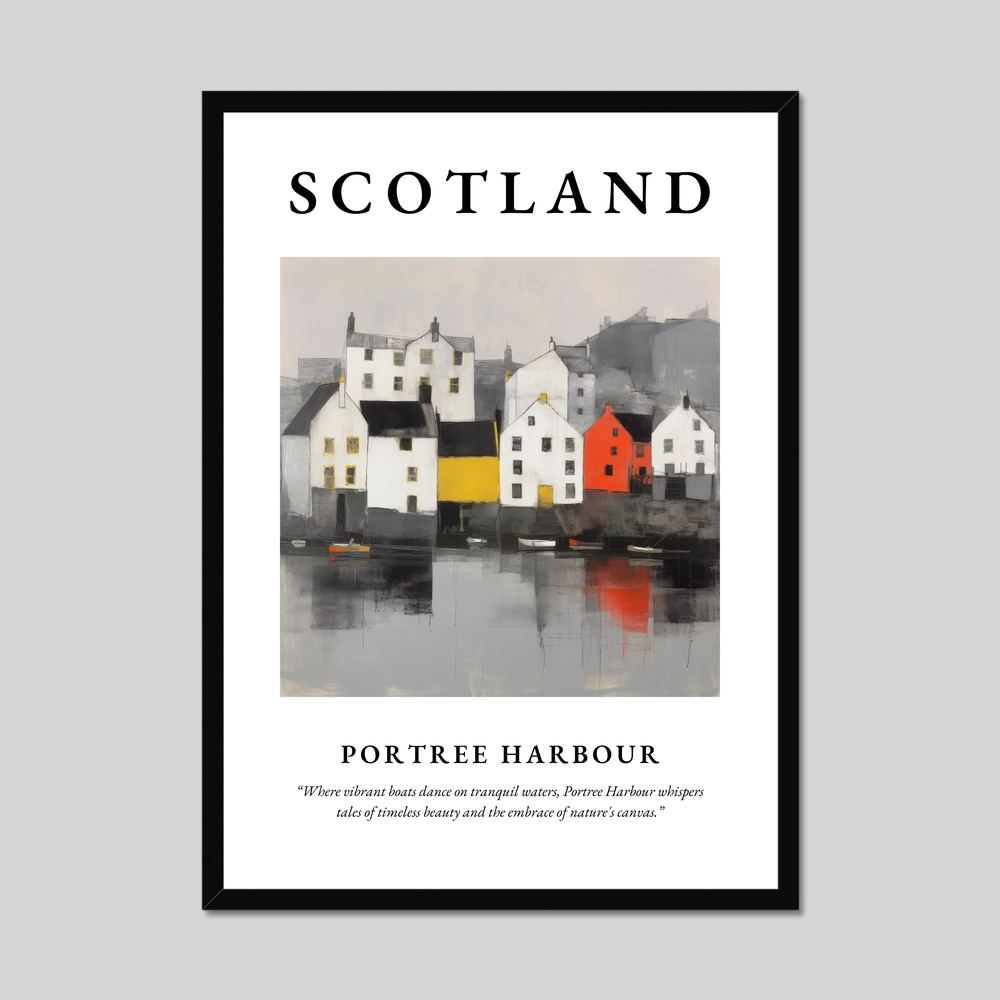 Poster of Portree Harbour, Scotland.