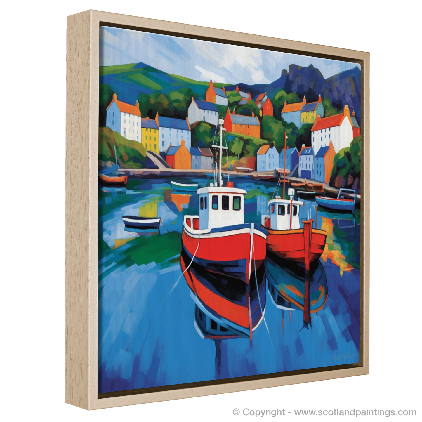 Vibrant Voyage: A Pop Art Interpretation of Portree Harbour