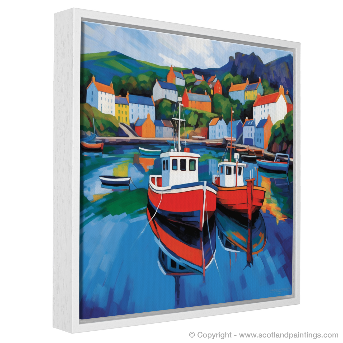 Vibrant Voyage: A Pop Art Interpretation of Portree Harbour