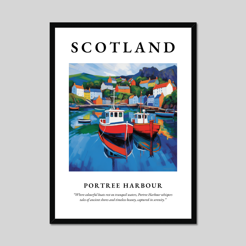 Poster of Portree Harbour, Scotland.