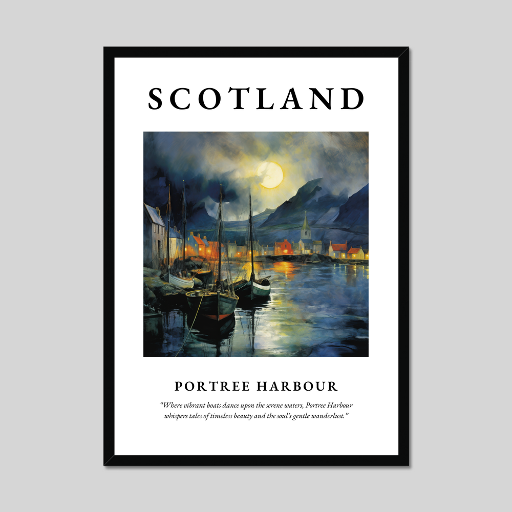 Poster of Portree Harbour, Scotland.