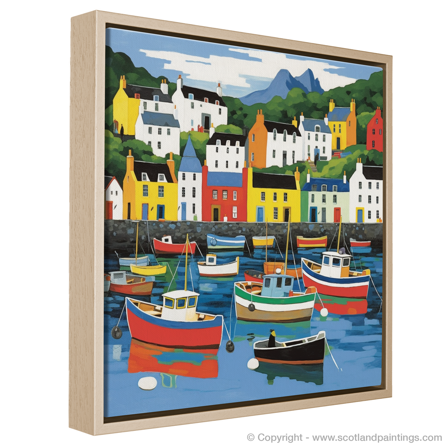 Vibrant Portree: A Pop Art Tribute to Isle of Skye's Picturesque Harbour