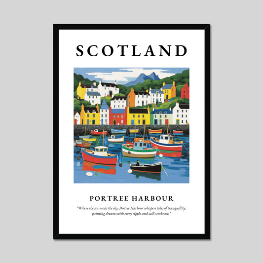 Poster of Portree Harbour, Scotland.