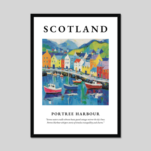 Poster of Portree Harbour, Scotland.