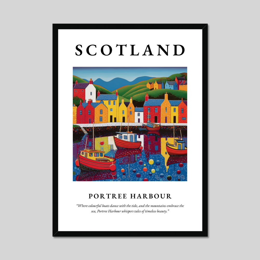 Poster of Portree Harbour, Scotland.