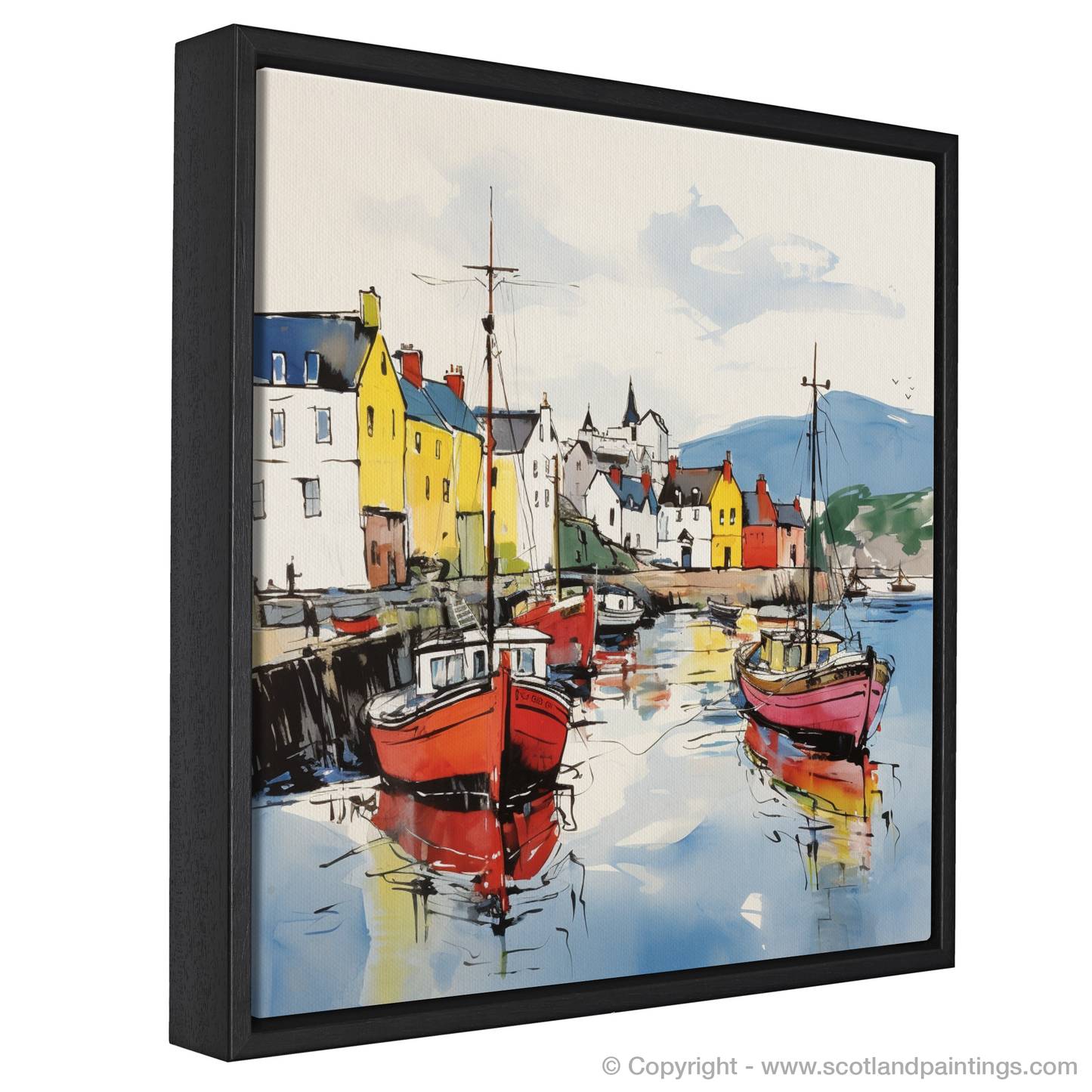 Vibrant Reflections of Portree Harbour