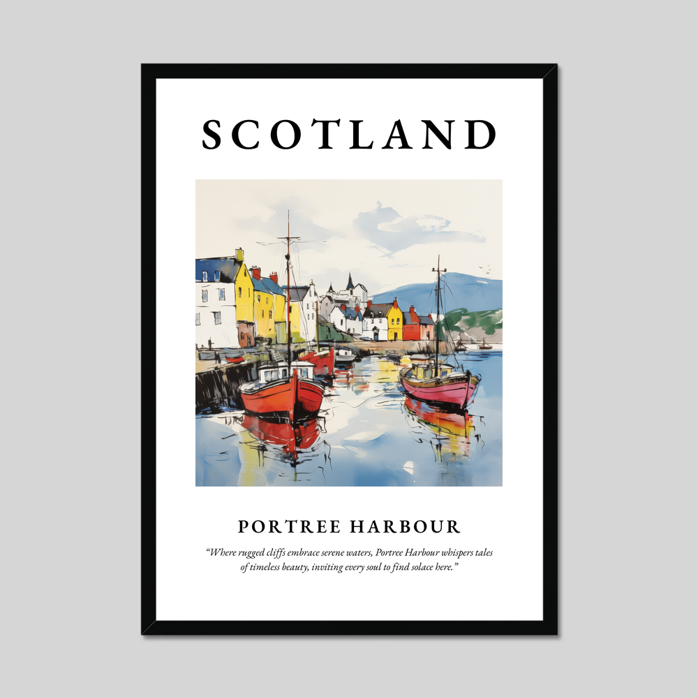 Poster of Portree Harbour, Scotland.