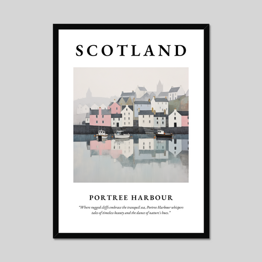 Poster of Portree Harbour, Scotland.