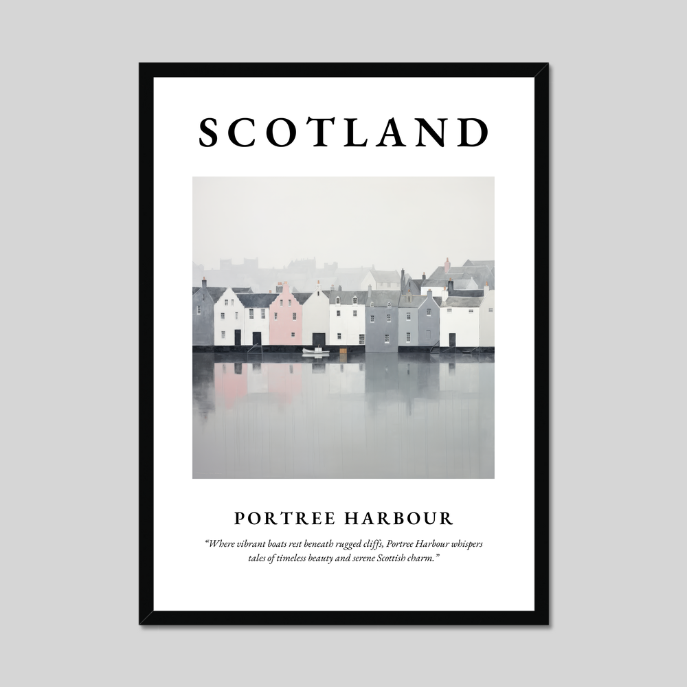 Poster of Portree Harbour, Scotland.