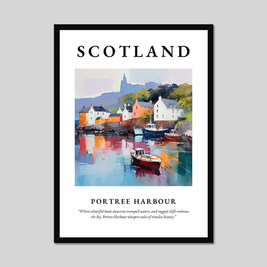 Poster of Portree Harbour, Scotland.