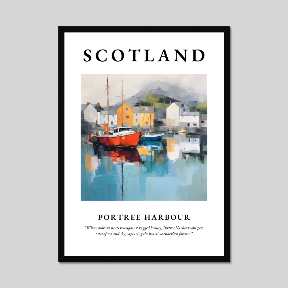 Poster of Portree Harbour, Scotland.