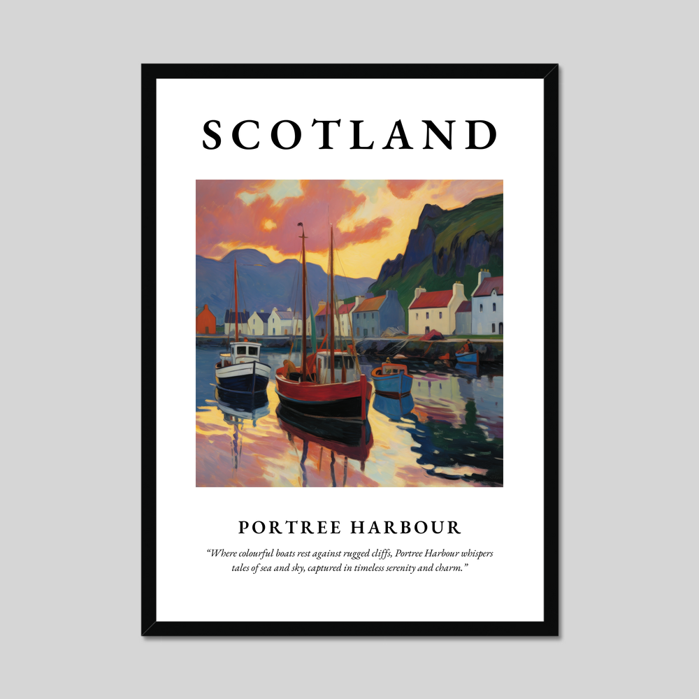 Poster of Portree Harbour, Scotland.