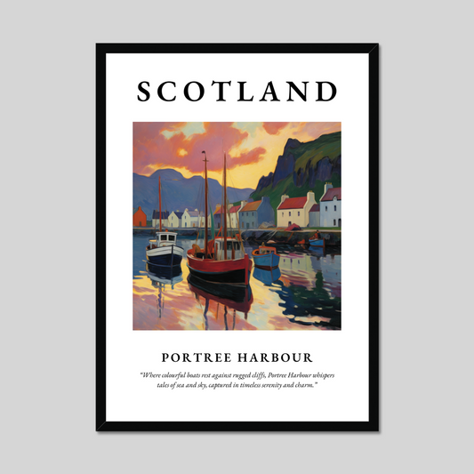 Poster of Portree Harbour, Scotland.