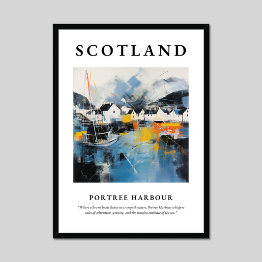 Poster of Portree Harbour, Scotland.