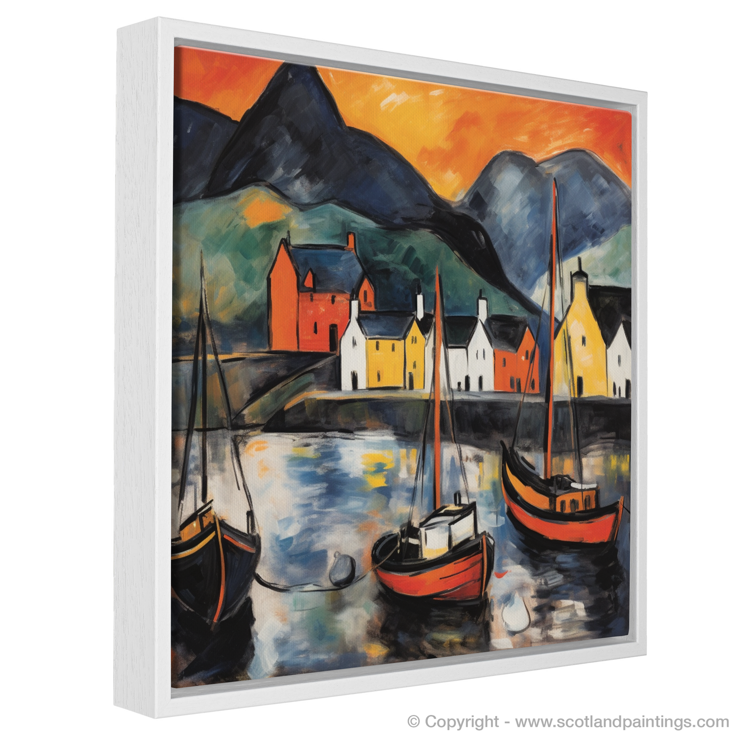 Fiery Dusk at Portree Harbour