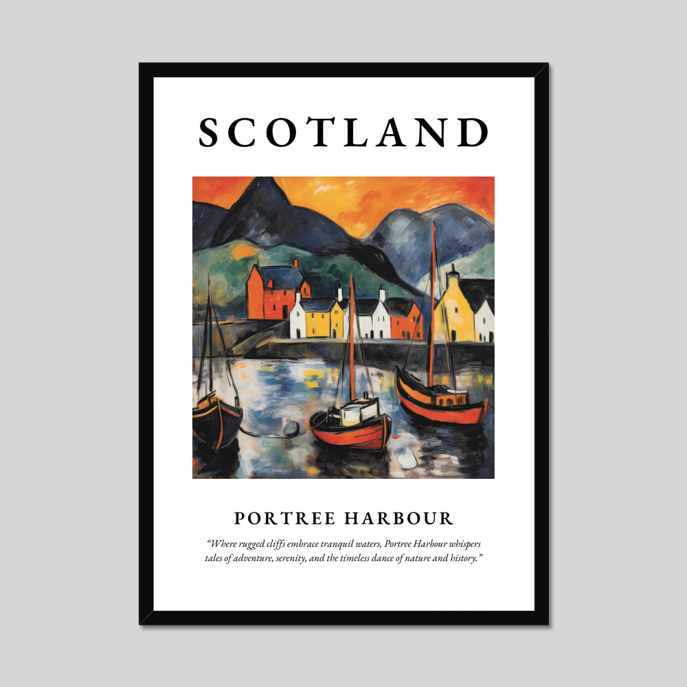 Poster of Portree Harbour, Scotland.