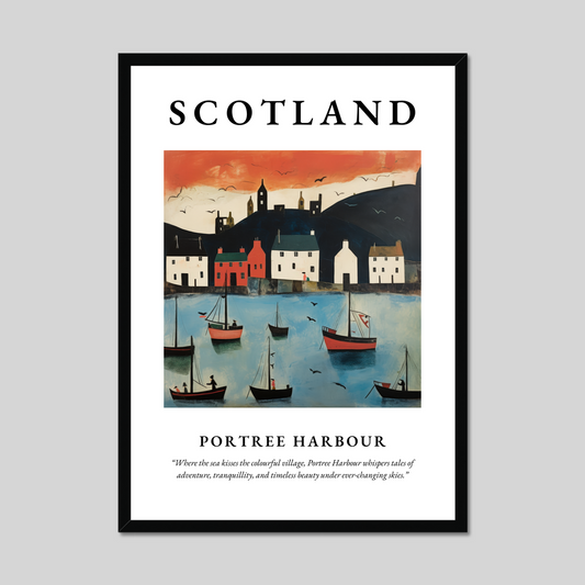 Poster of Portree Harbour, Scotland.