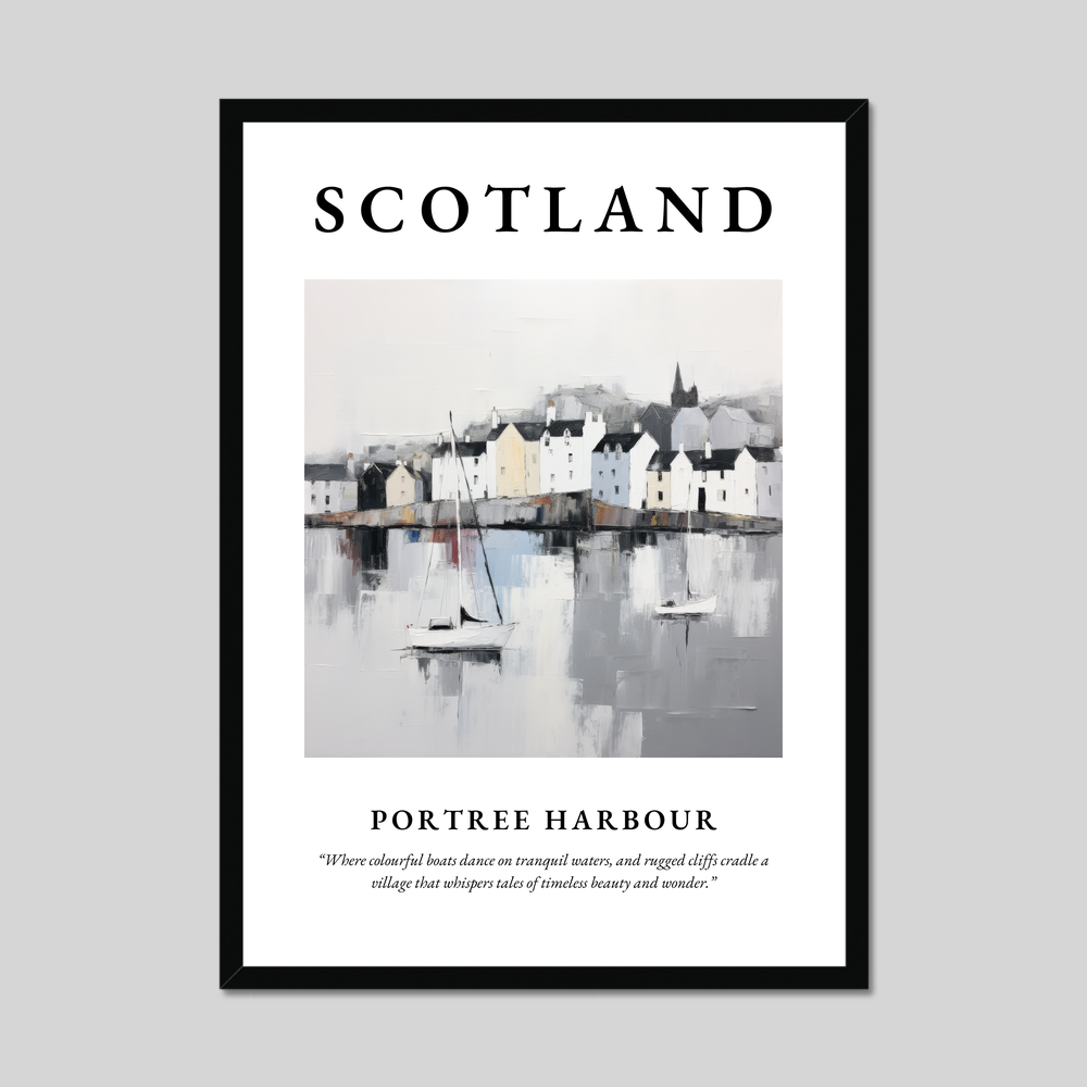 Poster of Portree Harbour, Scotland.