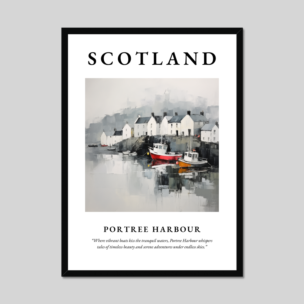 Poster of Portree Harbour, Scotland.