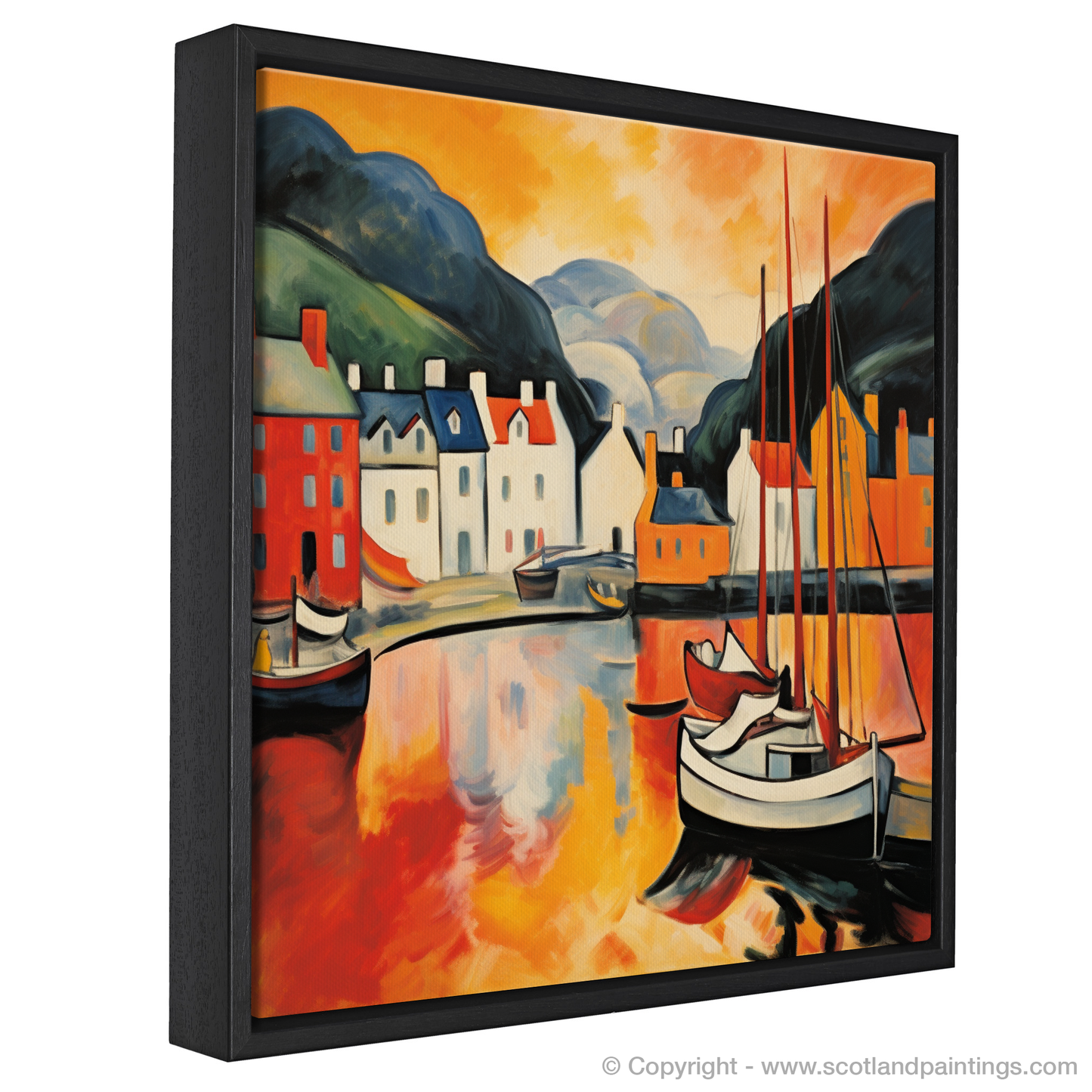 Portree Harbour in Fauvist Flames