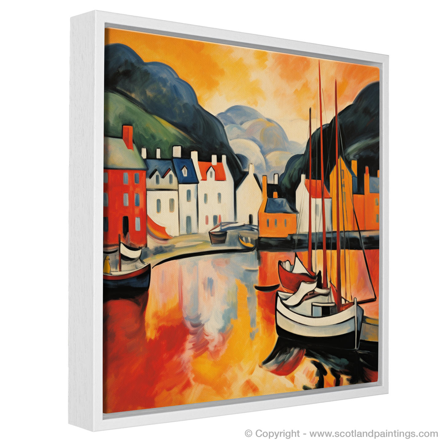 Portree Harbour in Fauvist Flames