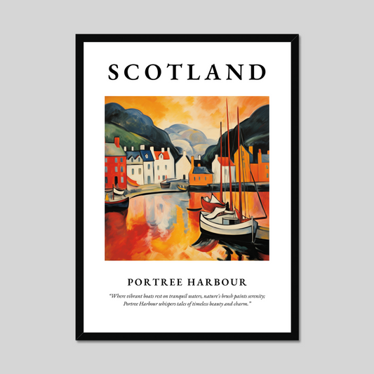 Poster of Portree Harbour, Scotland.