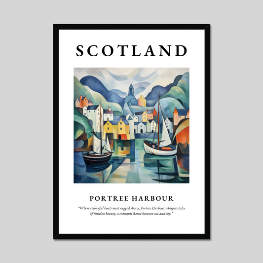 Poster of Portree Harbour, Scotland.