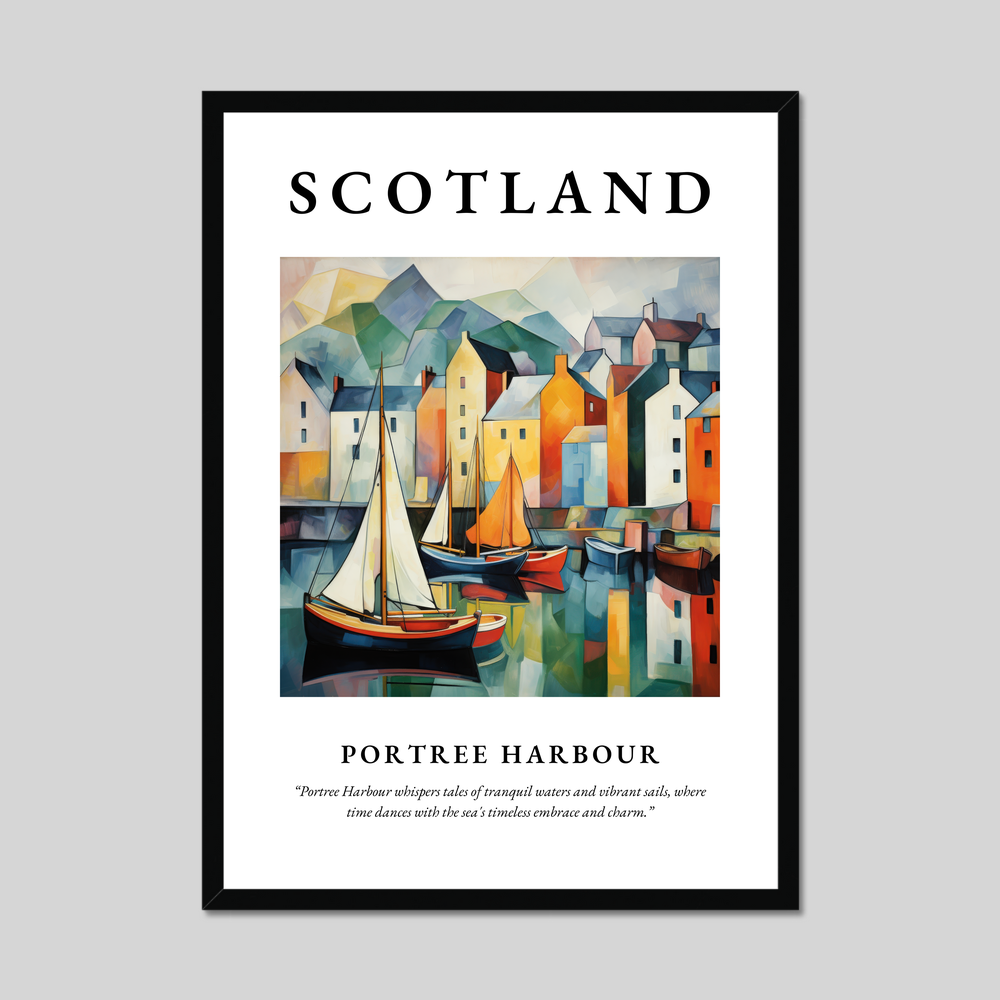 Poster of Portree Harbour, Scotland.