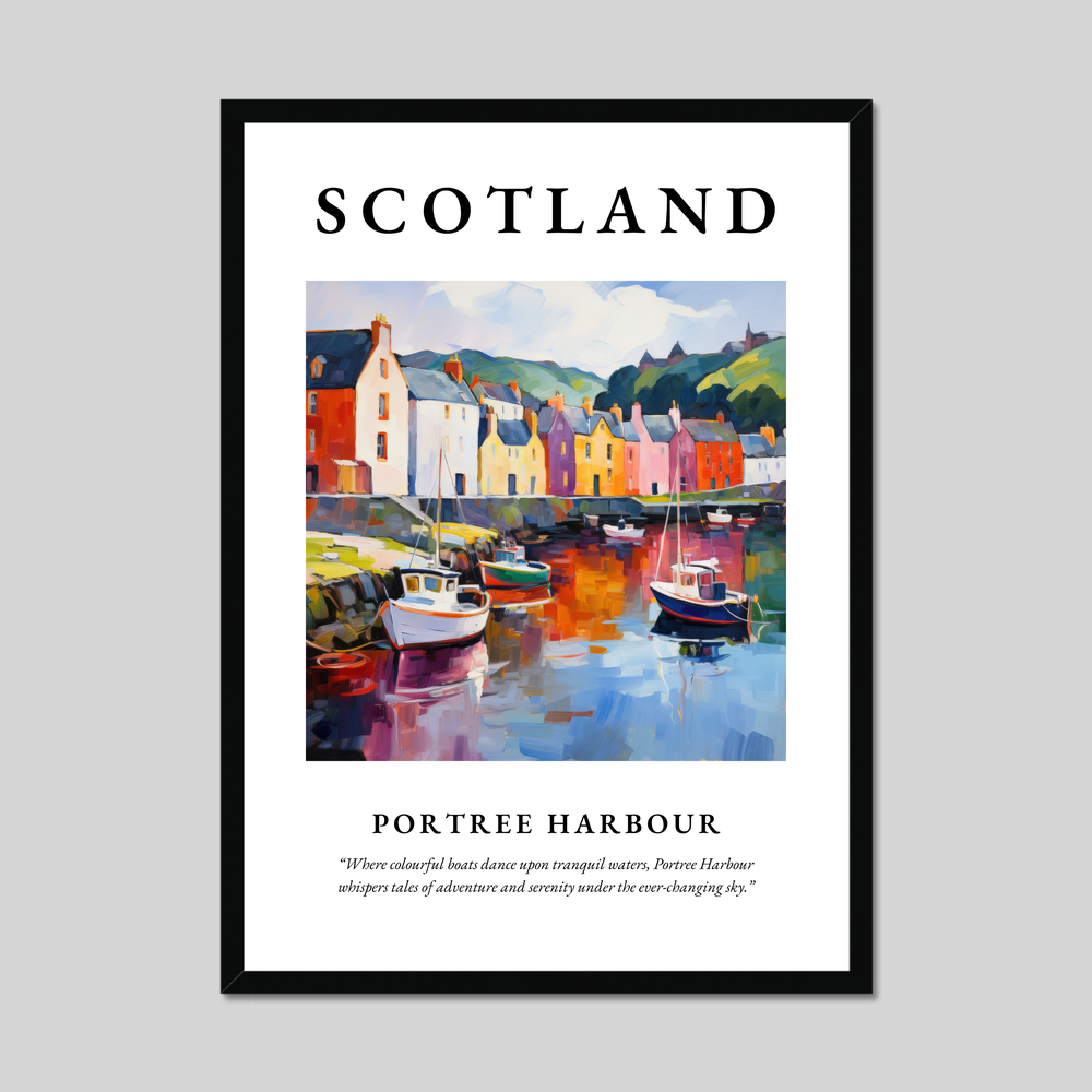 Poster of Portree Harbour, Scotland.