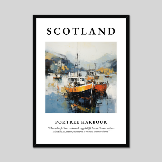 Poster of Portree Harbour, Scotland.