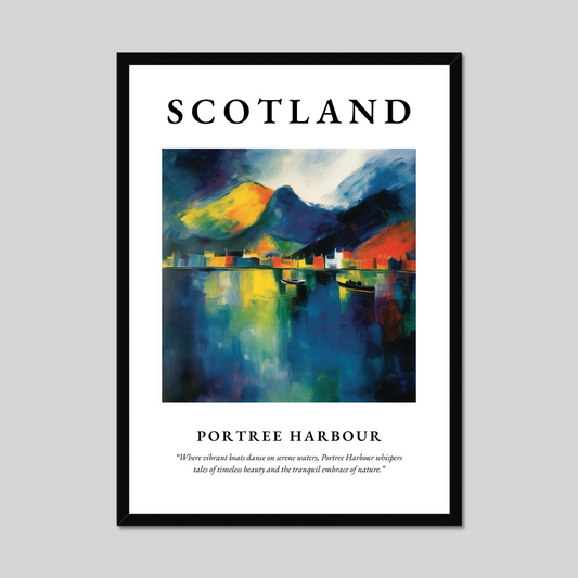 Poster of Portree Harbour, Scotland.