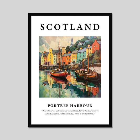 Poster of Portree Harbour, Scotland.