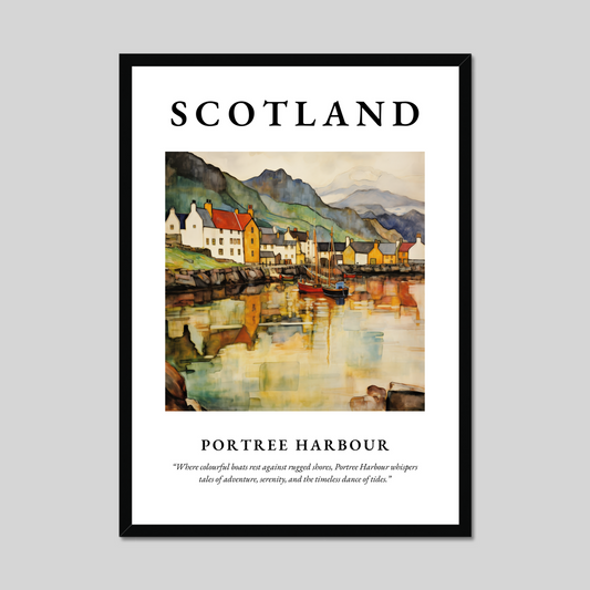 Poster of Portree Harbour, Scotland.