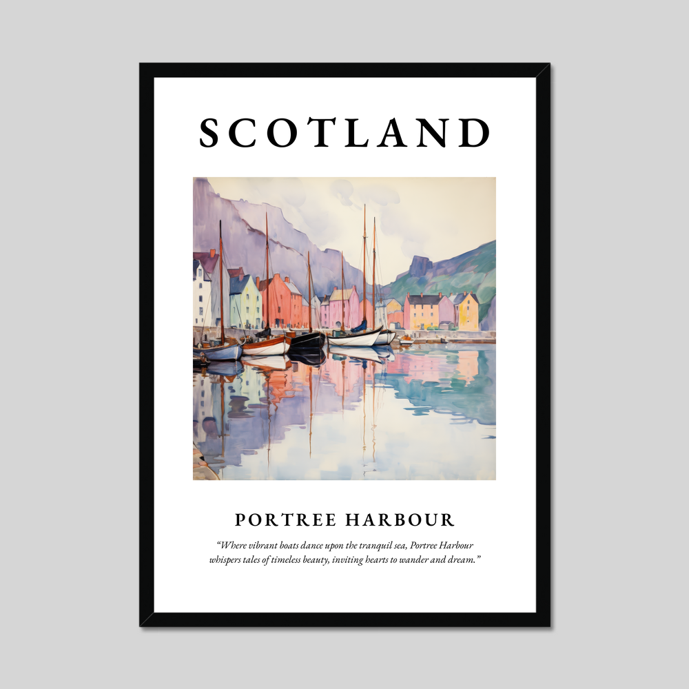 Poster of Portree Harbour, Scotland.