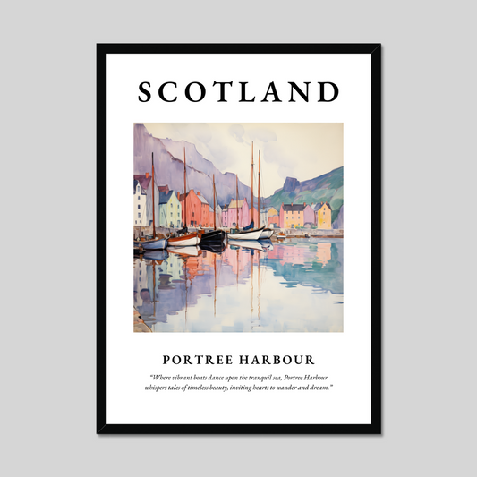 Poster of Portree Harbour, Scotland.