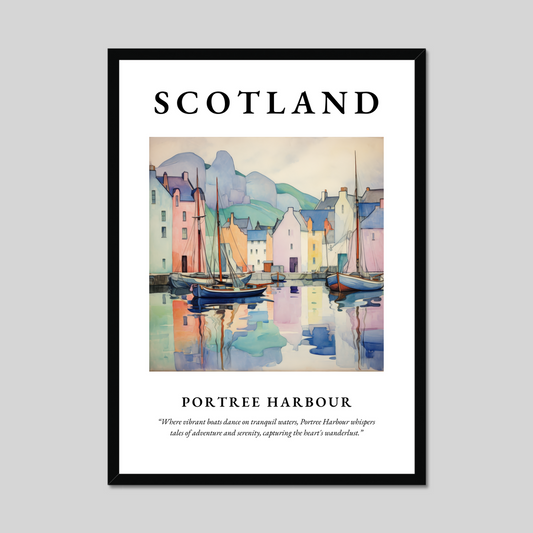 Poster of Portree Harbour, Scotland.