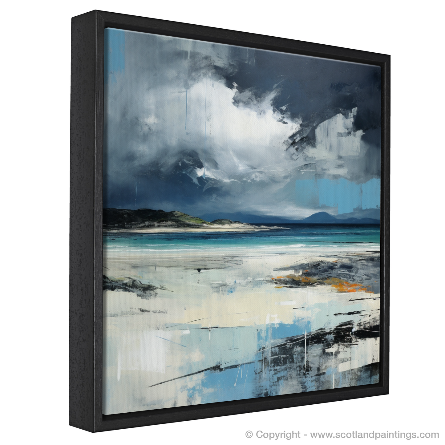 Tempest Over Camusdarach Beach: An Abstract Expressionist Ode to Scottish Shores