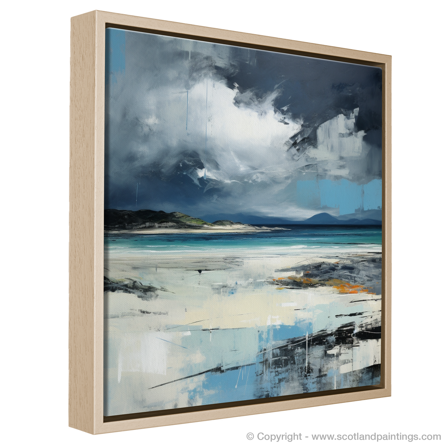 Tempest Over Camusdarach Beach: An Abstract Expressionist Ode to Scottish Shores