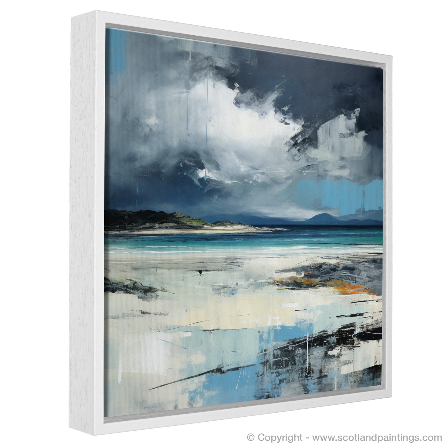 Tempest Over Camusdarach Beach: An Abstract Expressionist Ode to Scottish Shores