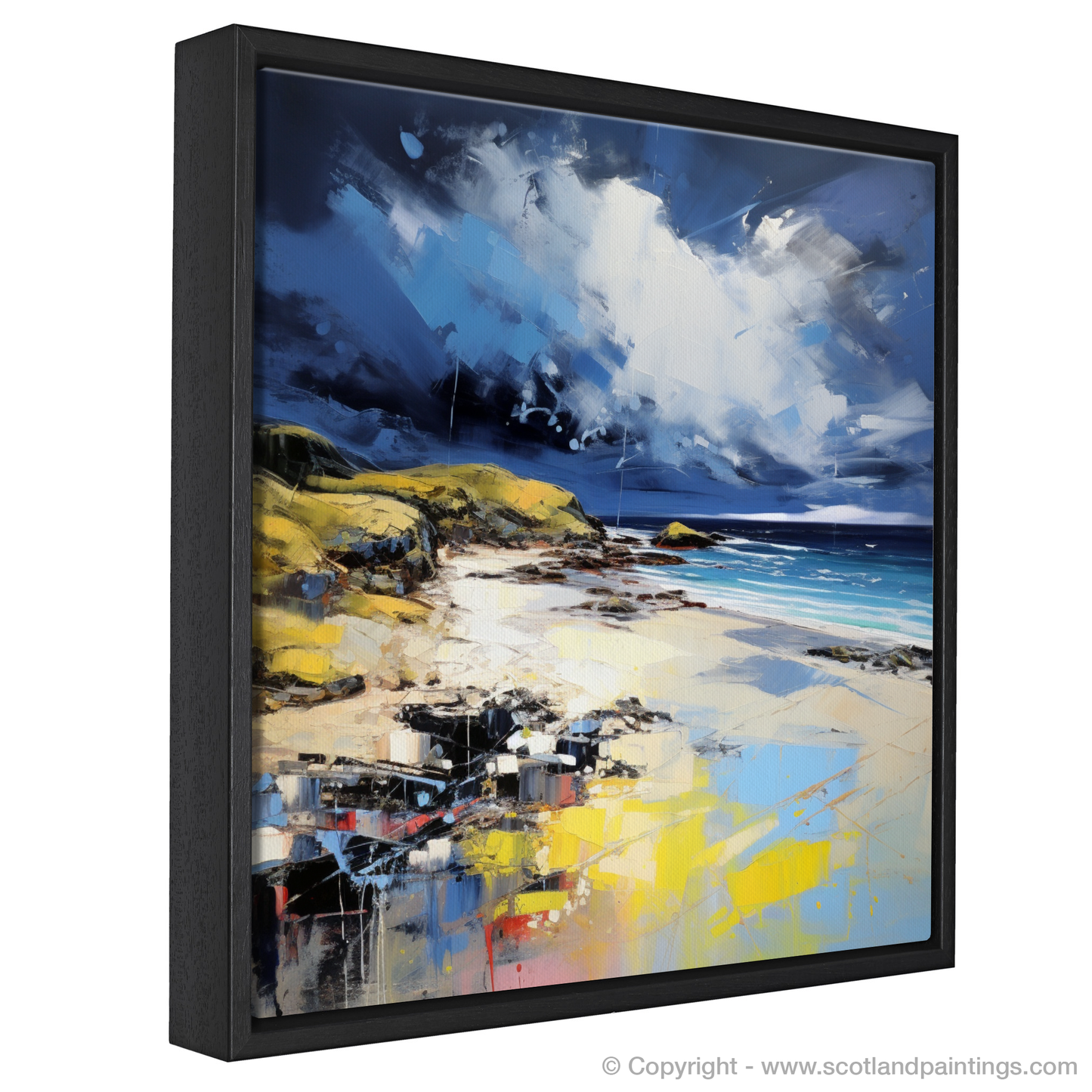 Storm's Embrace at Camusdarach Beach: An Abstract Impressionist Journey