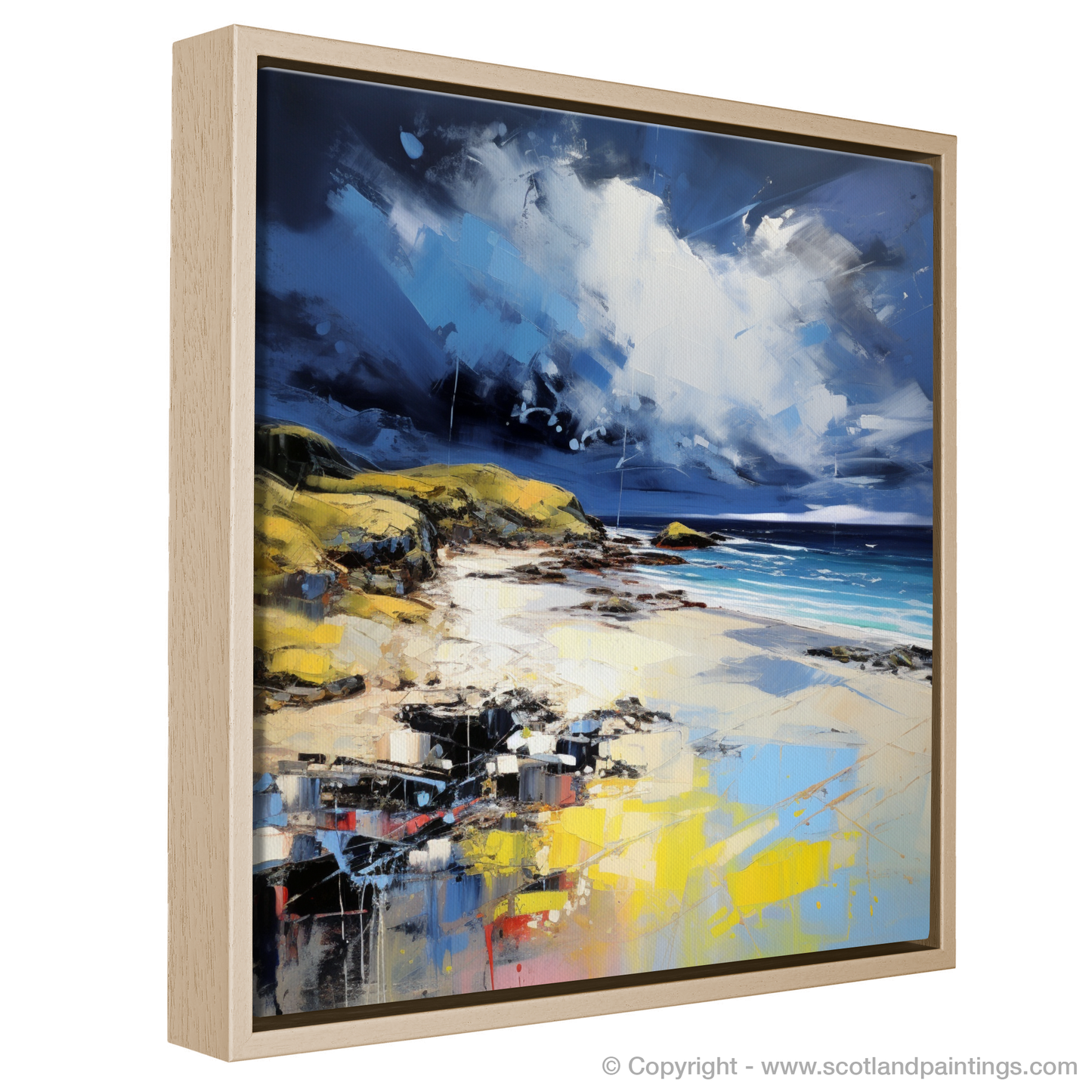 Storm's Embrace at Camusdarach Beach: An Abstract Impressionist Journey