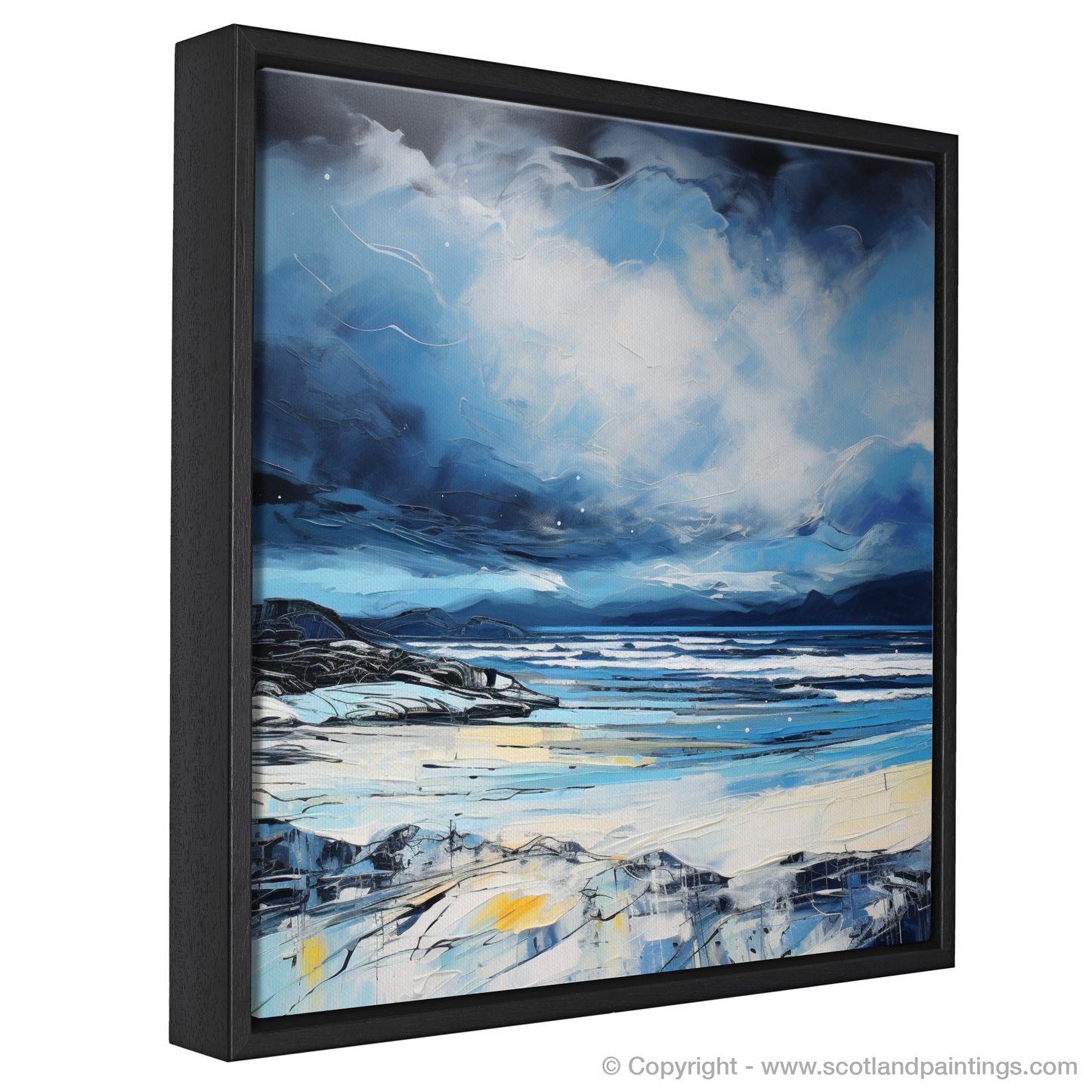 Tempest Over Camusdarach: An Abstract Expressionist Homage to Scottish Shores