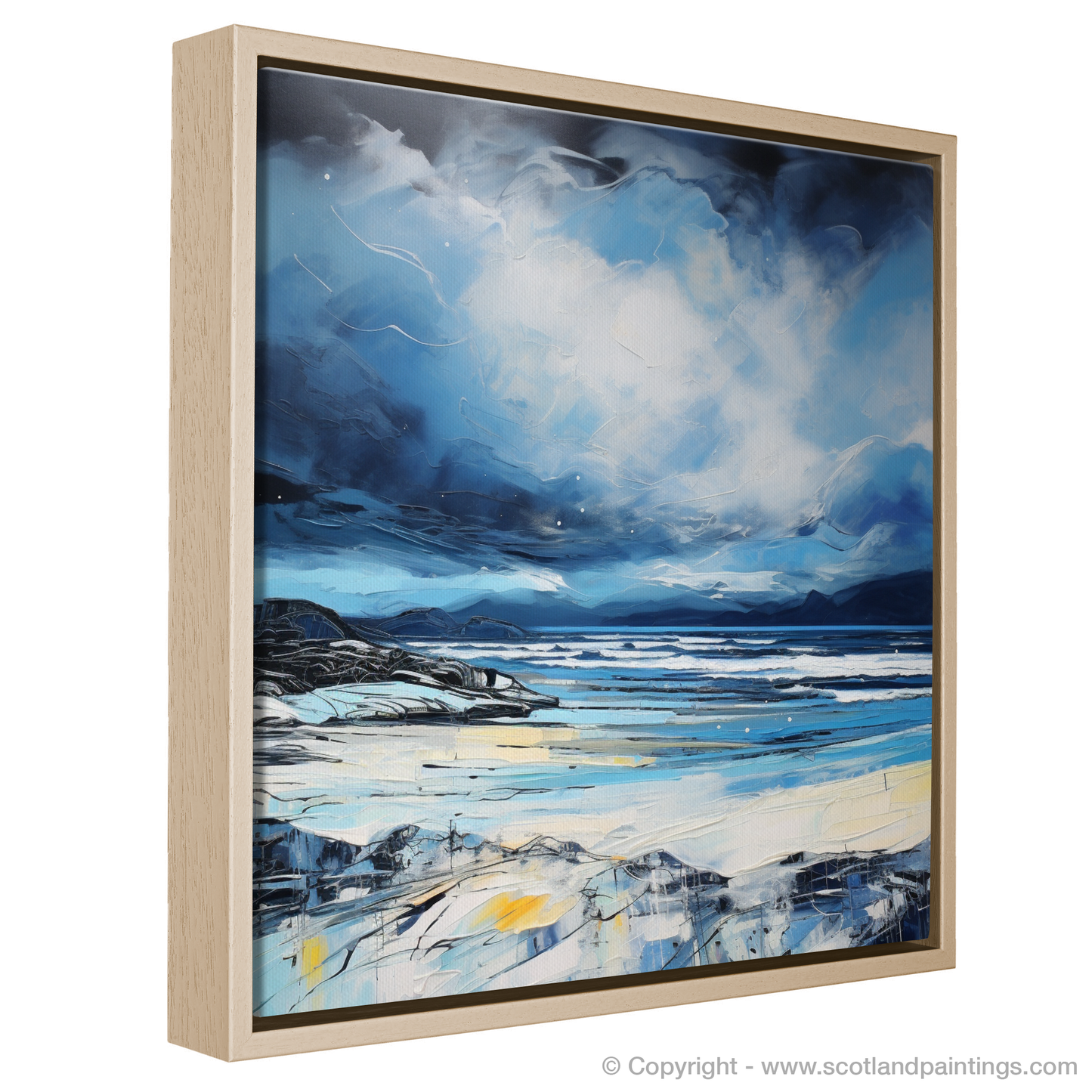 Tempest Over Camusdarach: An Abstract Expressionist Homage to Scottish Shores